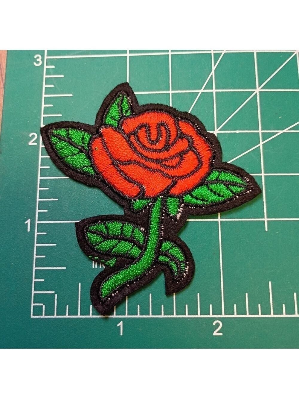 2/$10 Red and Green Rose Patch